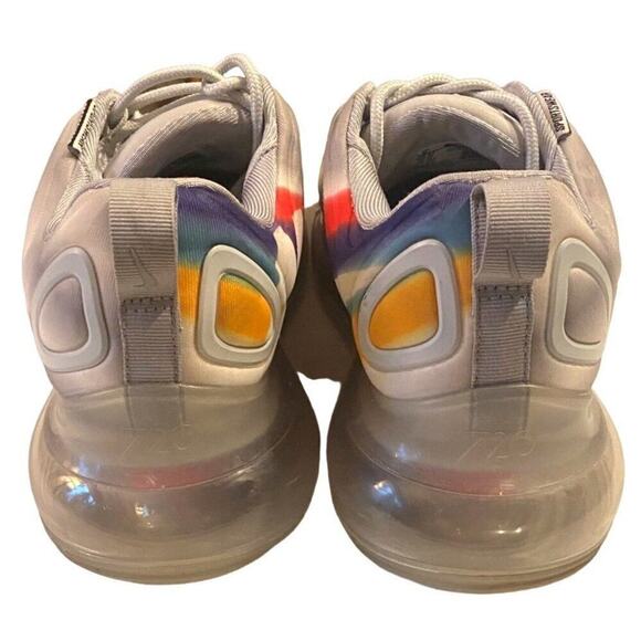 NIKE "Air Max 720" Women's Running Shoes, 8, Gray Nebula, Rainbow Colors - Picture 3 of 11